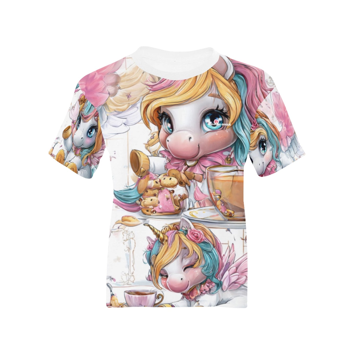 HELLO-OH-DOLLIE unicorn print Kids' All Over Print T-shirt(ModelT65)