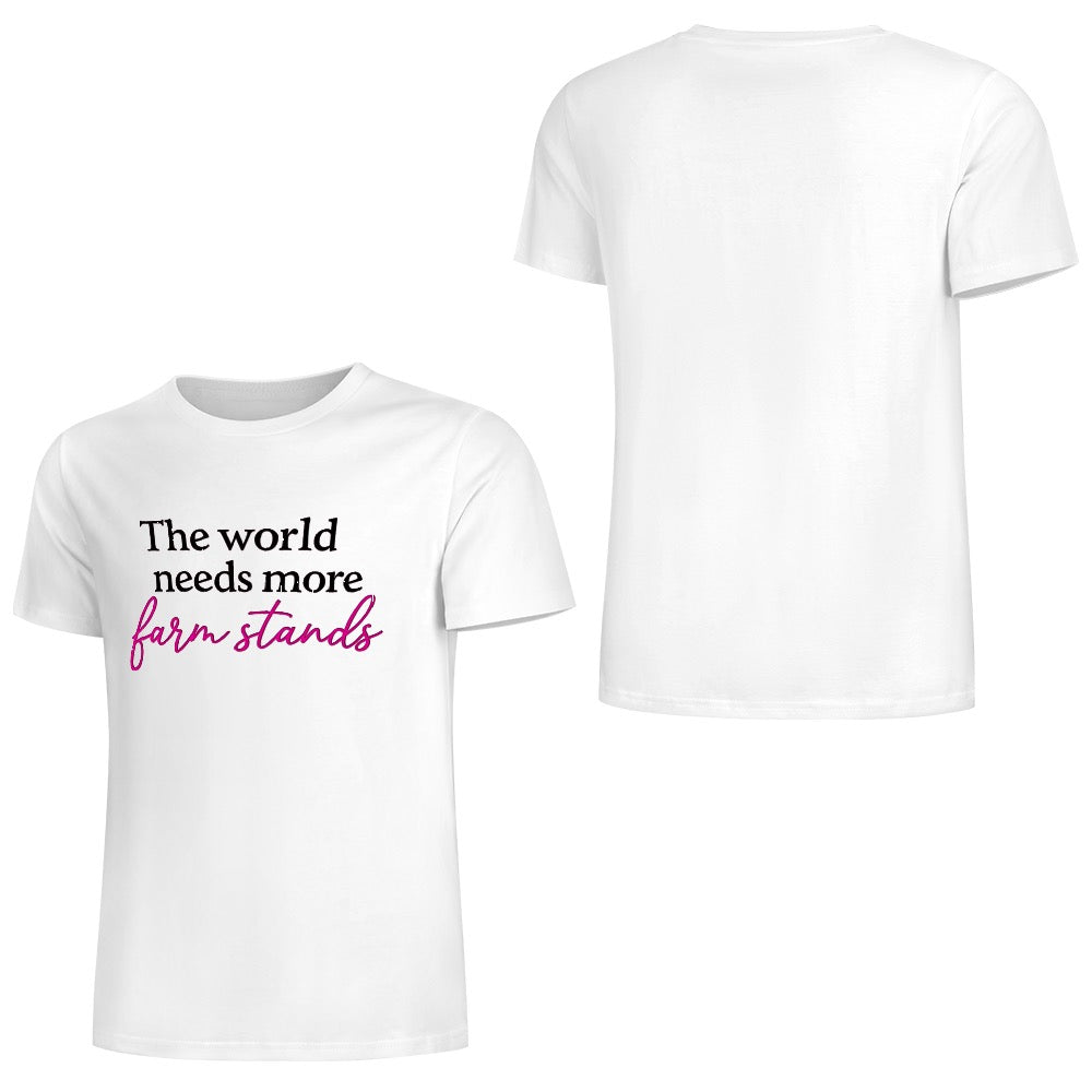 New Pure cotton short sleeved T-shirt the world needs more farmstands