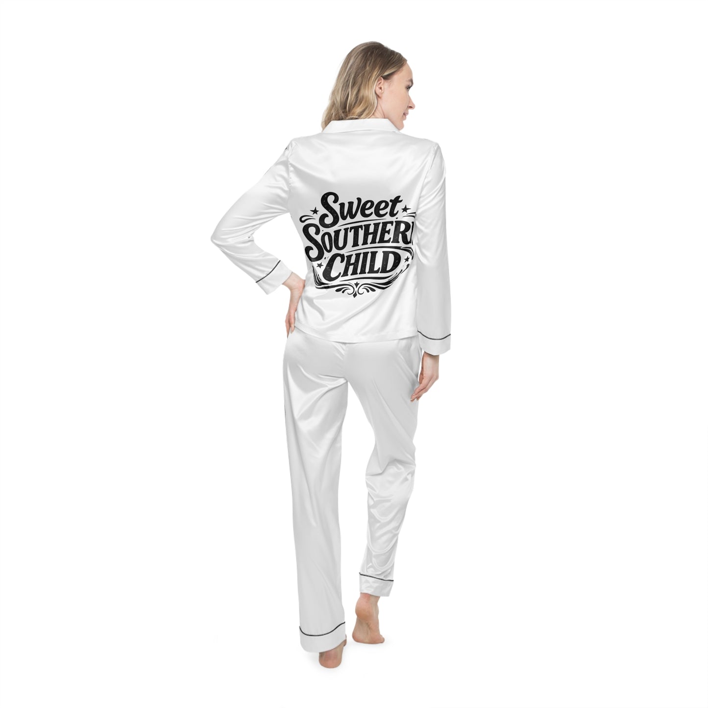 Satin Pajamas - "Sweet Southern Child" Women's Lounge Set
