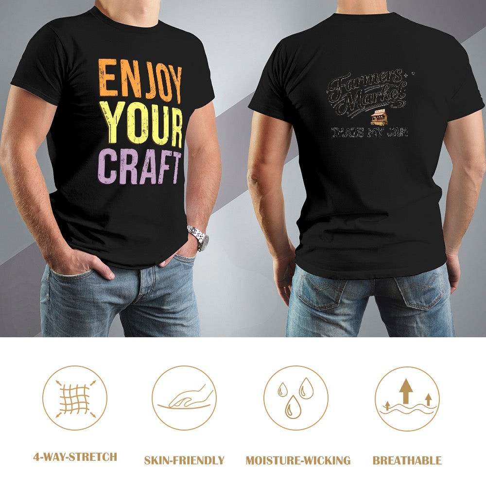 New High quality Men's T-shirt 100% Cotton Enjoy your craft