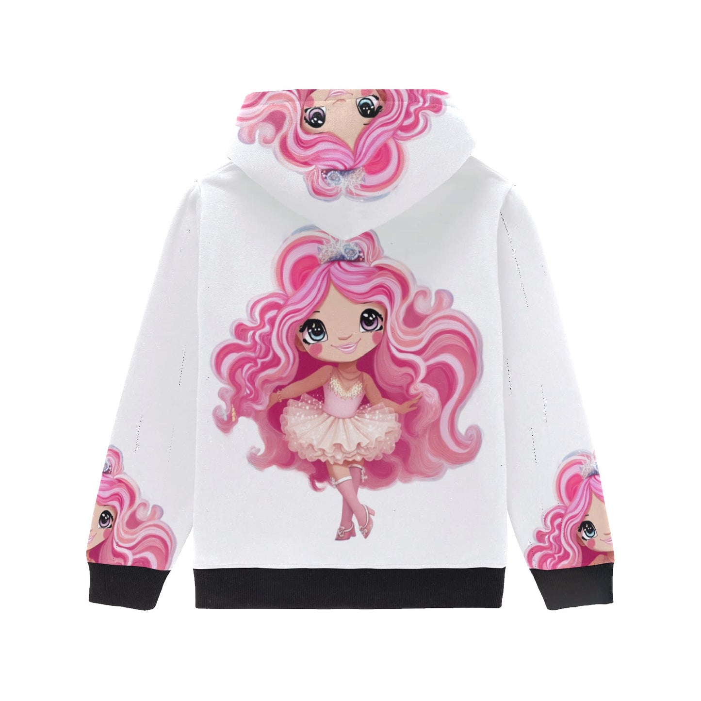 HELLO-OH-DOLLIE Ballet Little Girls' Long Sleeve Hoodie
