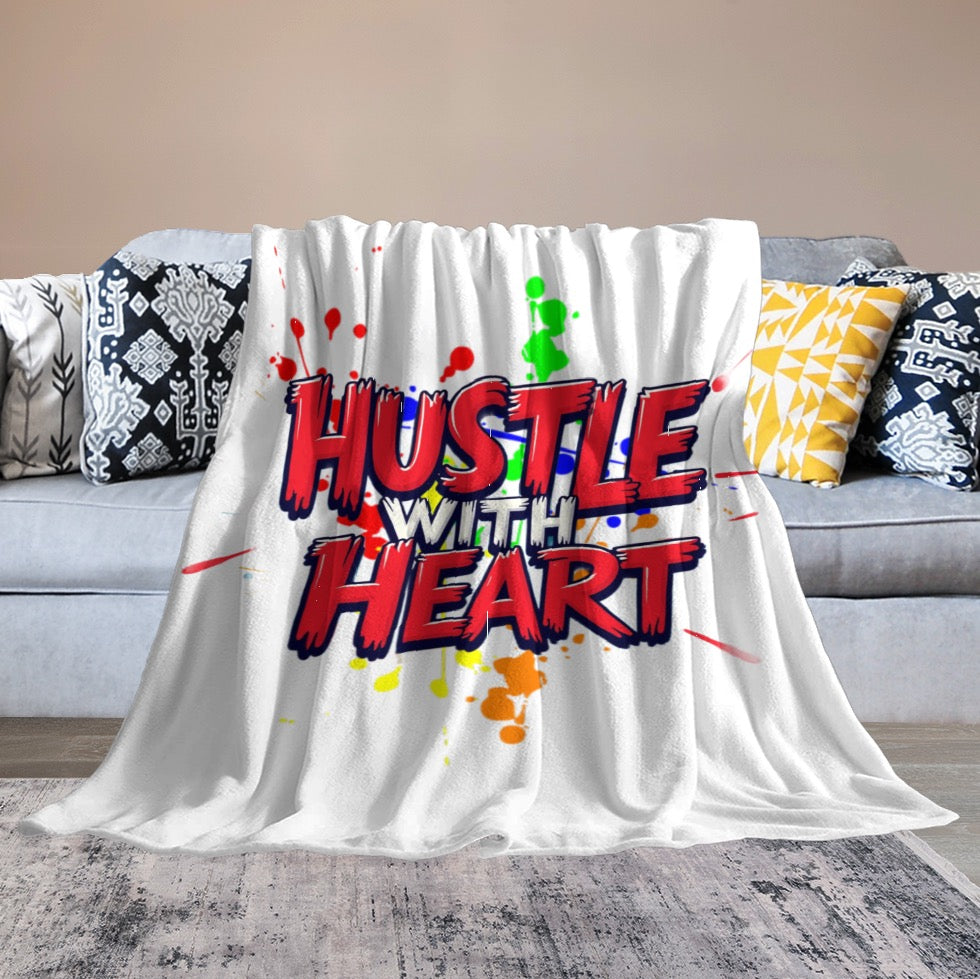 Ultra-Soft Flannel Blanket Hassle with heart