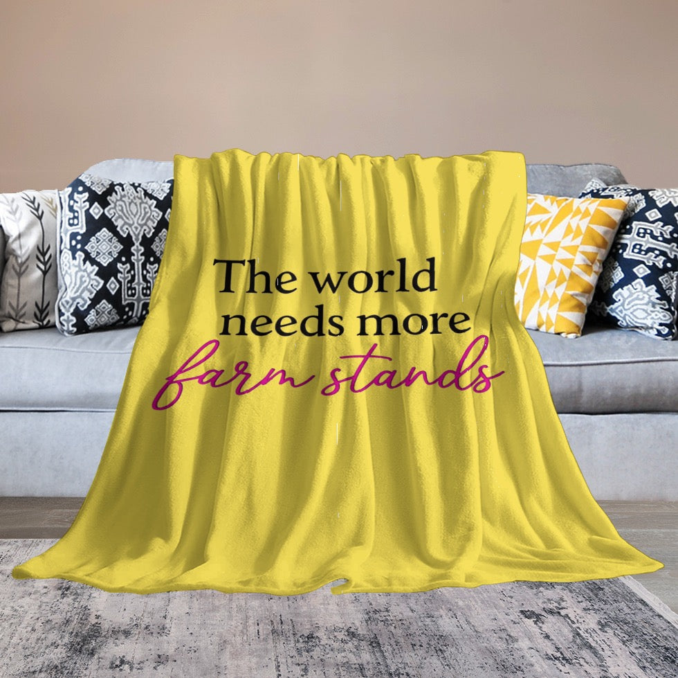 Ultra-Soft Flannel Blanket The world needs more farmstands