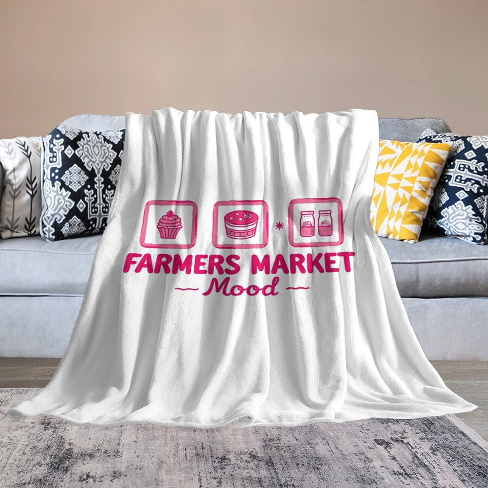 Ultra-Soft Flannel Blanket Farmers Market mood