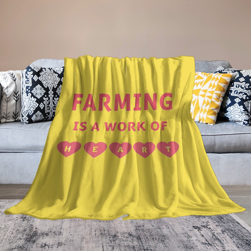 Ultra-Soft Flannel Blanket Farming is at work of Heart