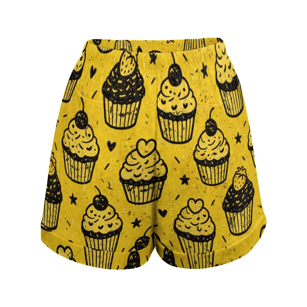 HP High Waist Loose Elastic Waist Shorts