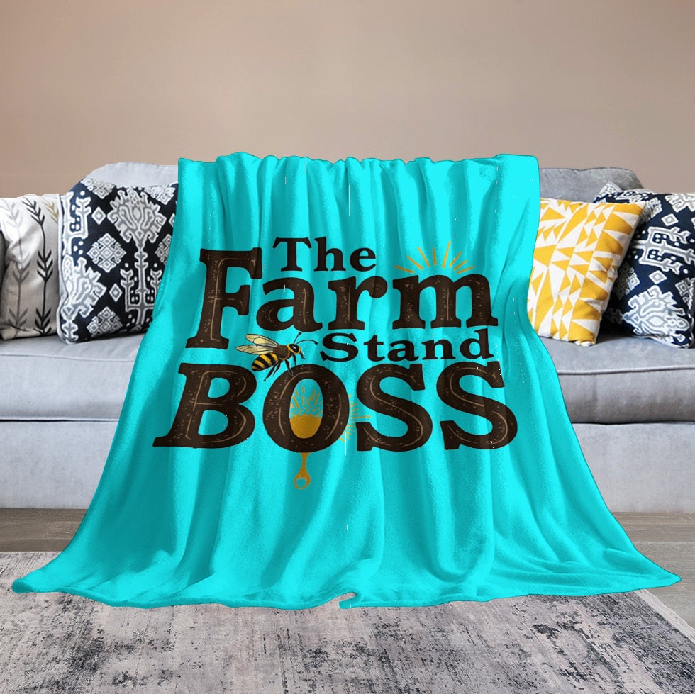 Ultra-Soft Flannel Blanket Farmstand boss