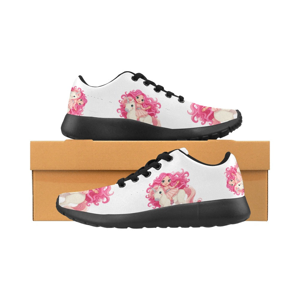Dollie and unicorn Kid's Sneakers (Little Kid / Big Kid) (Model020)