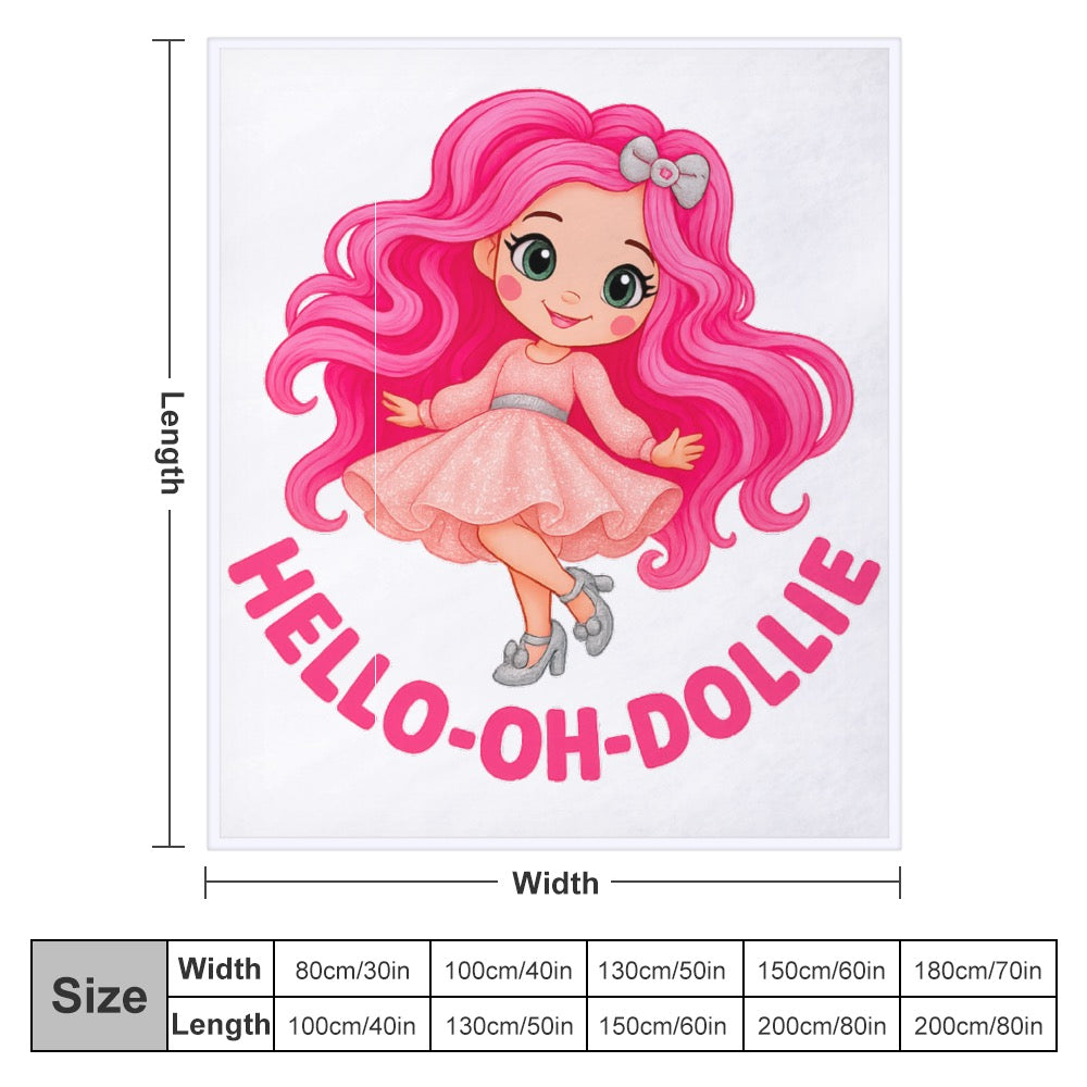Hello oh Dollie Ultra-Soft Flannel Blanket