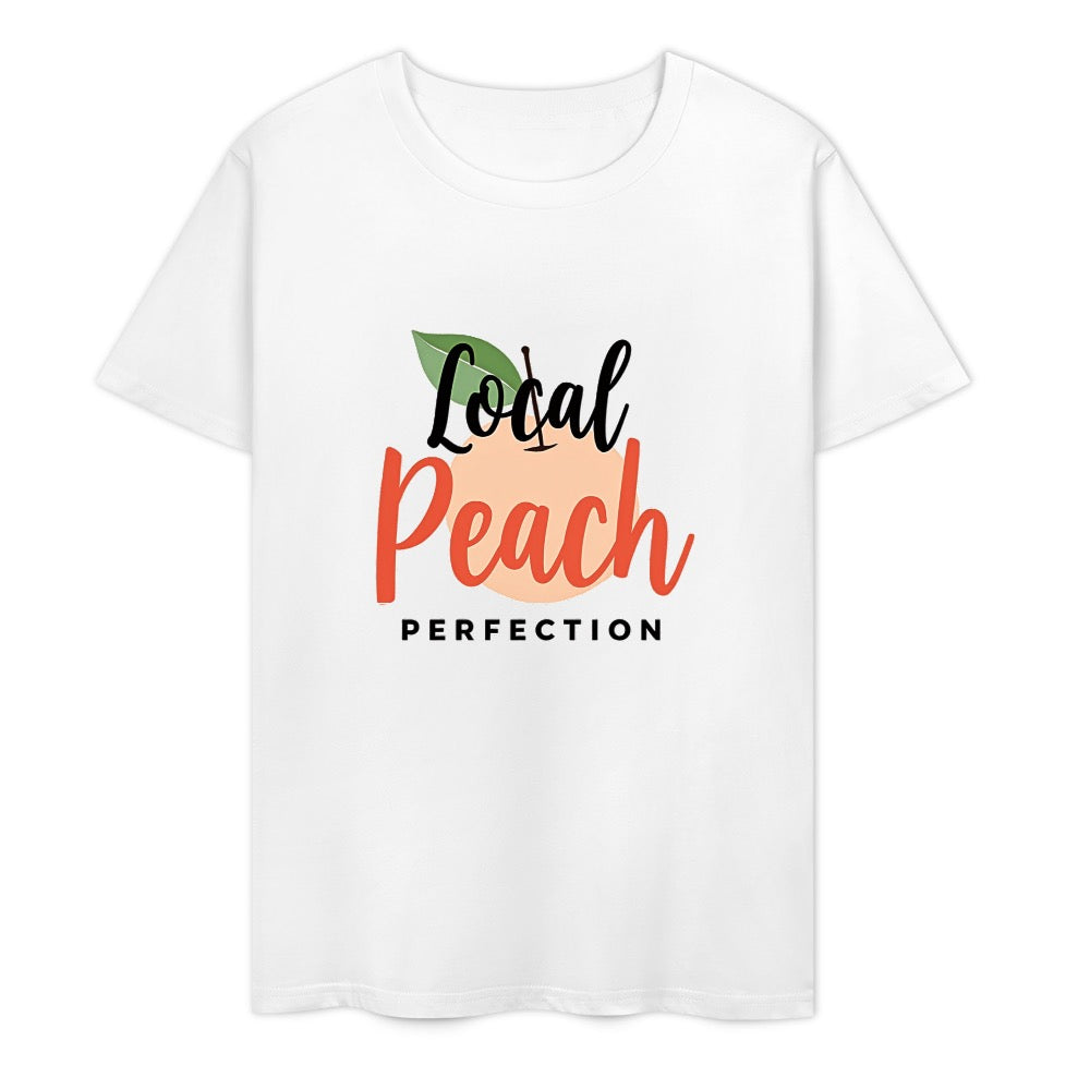 New Pure cotton short sleeved T-shirt local peach