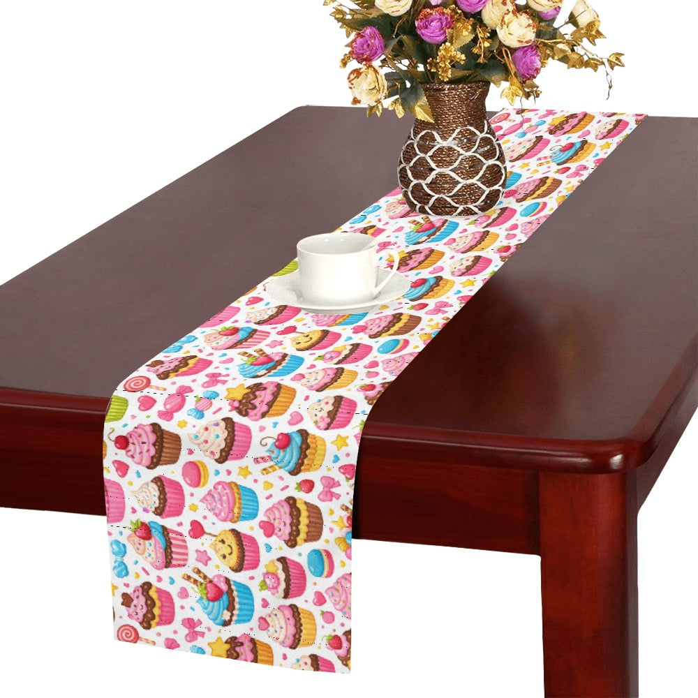Cupcakes Thickiy Ronior Table Runner 16"x 72"