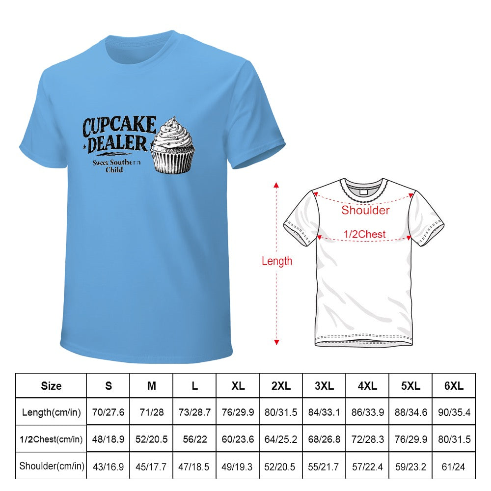 New High quality Men's T-shirt 100% Cotton Cupcake dealer