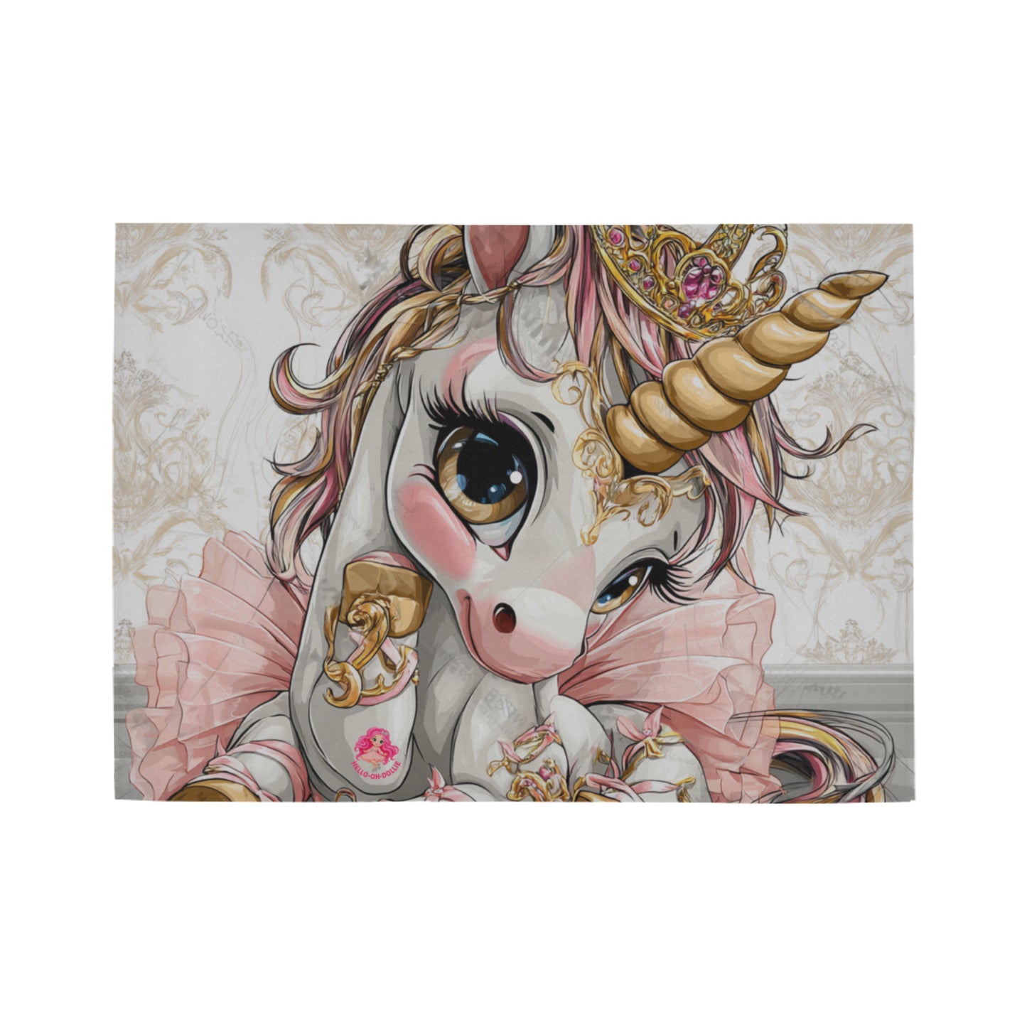 HELLO-OH-DOLLIE Unicorn ballerina Area Rug7'x5'