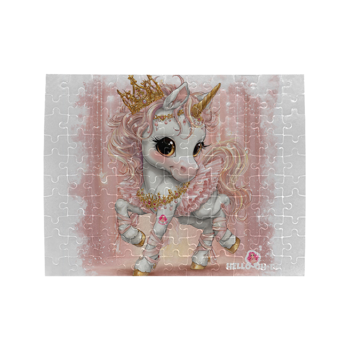 Hello-oh-Dollie unicorn ballet Rectangle Jigsaw Puzzle (Set of 110 Pieces)
