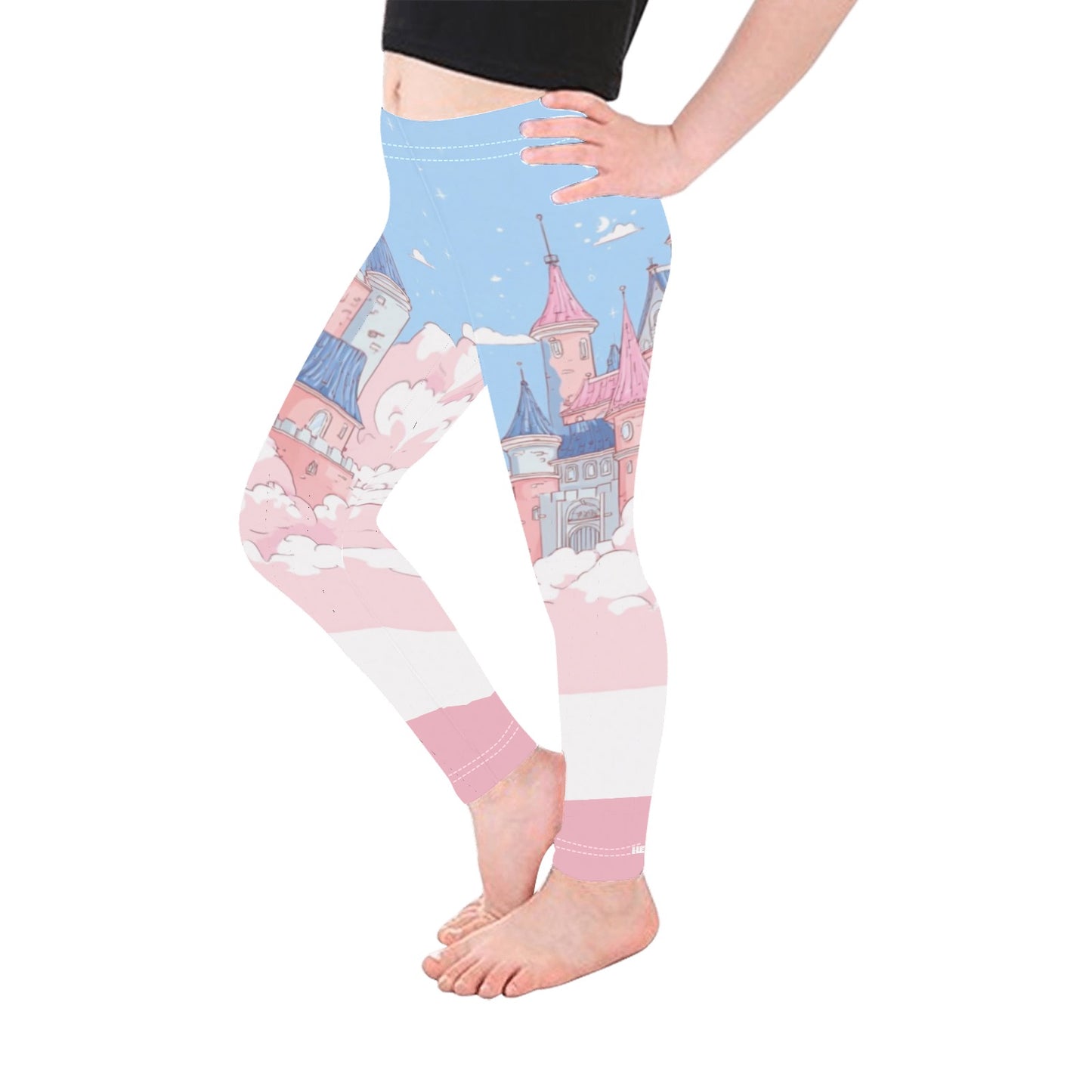 HELLO-OH-DOLLIE castle print Girls Leggings (Model L06)