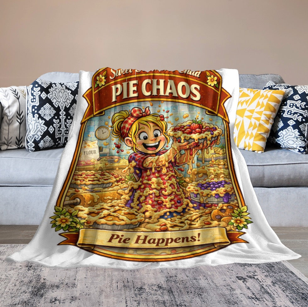 Ultra-Soft Flannel Blanket Pie chaos