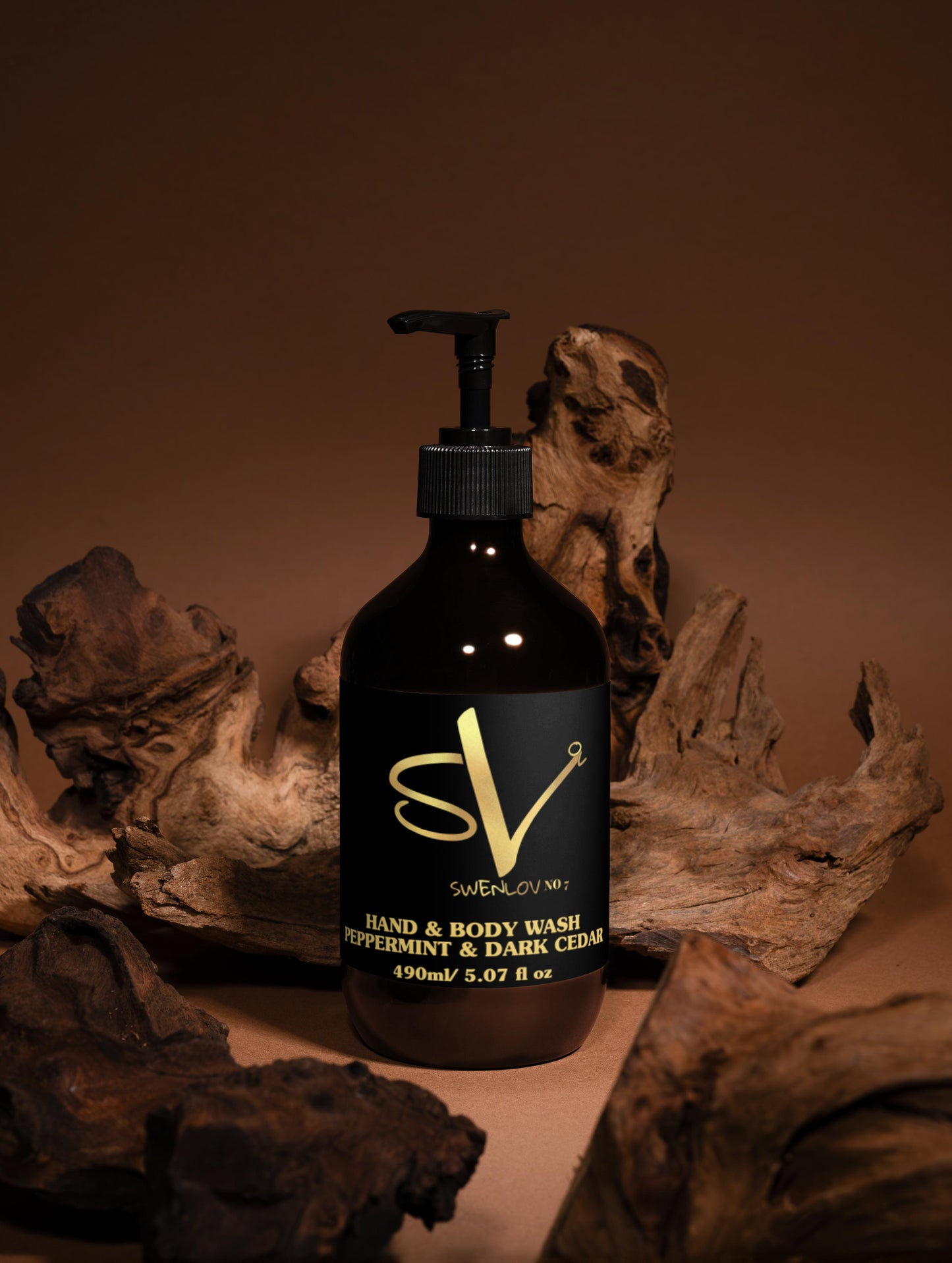Hand & Body Wash, Peppermint & Dark Cedar