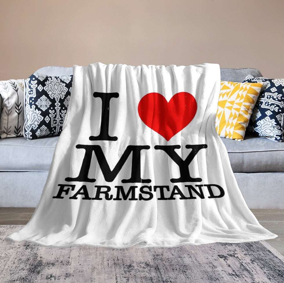 Ultra-Soft Flannel Blanket I love my farmstand
