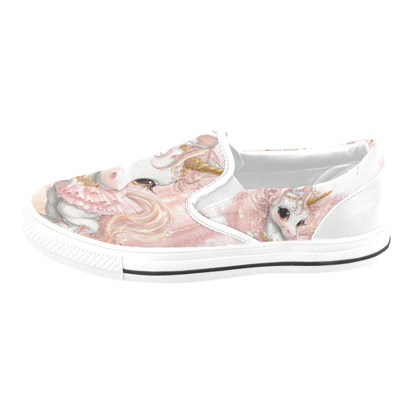 Hello-Oh-Dollie unicorn ballerina Slip-on Canvas Kid's Shoes (Big Kid) (Model 019)