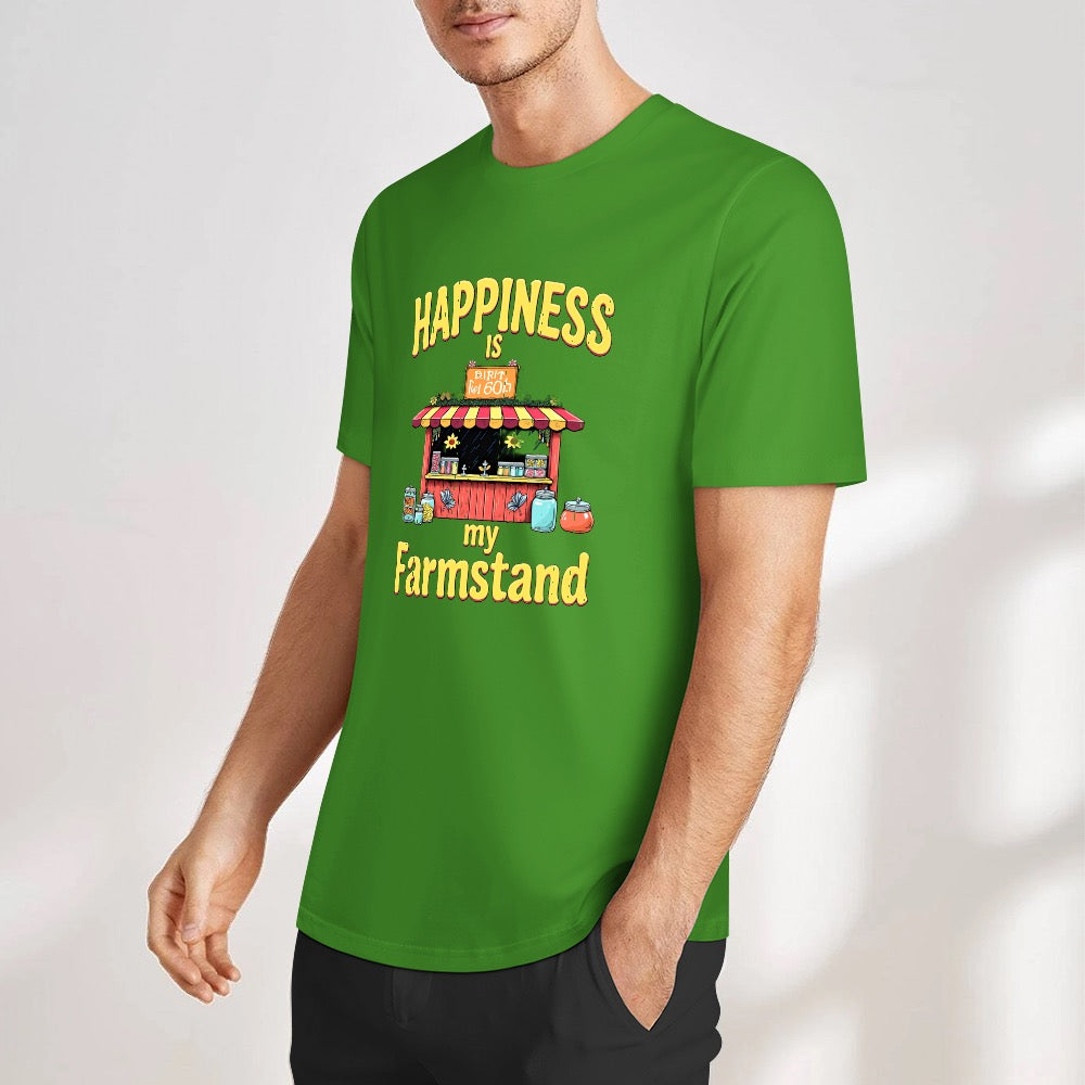 New Pure cotton short sleeved T-shirt happiness is my farmstand