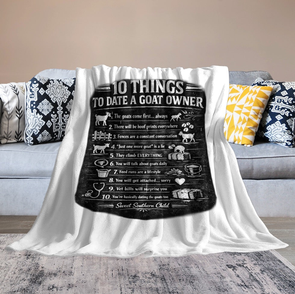 Ultra-Soft Flannel Blanket Multiple Sizes goats