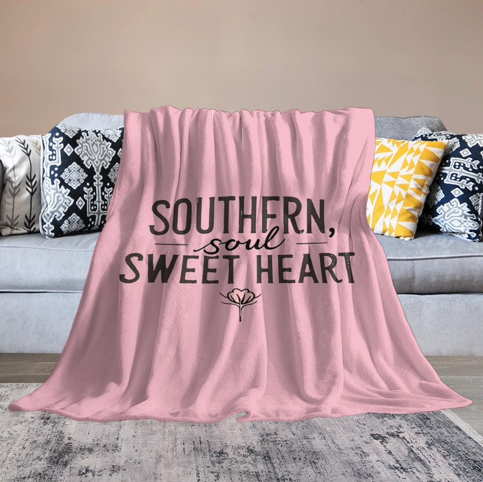 Ultra-Soft Flannel Blanket Southern soul Sweet heart