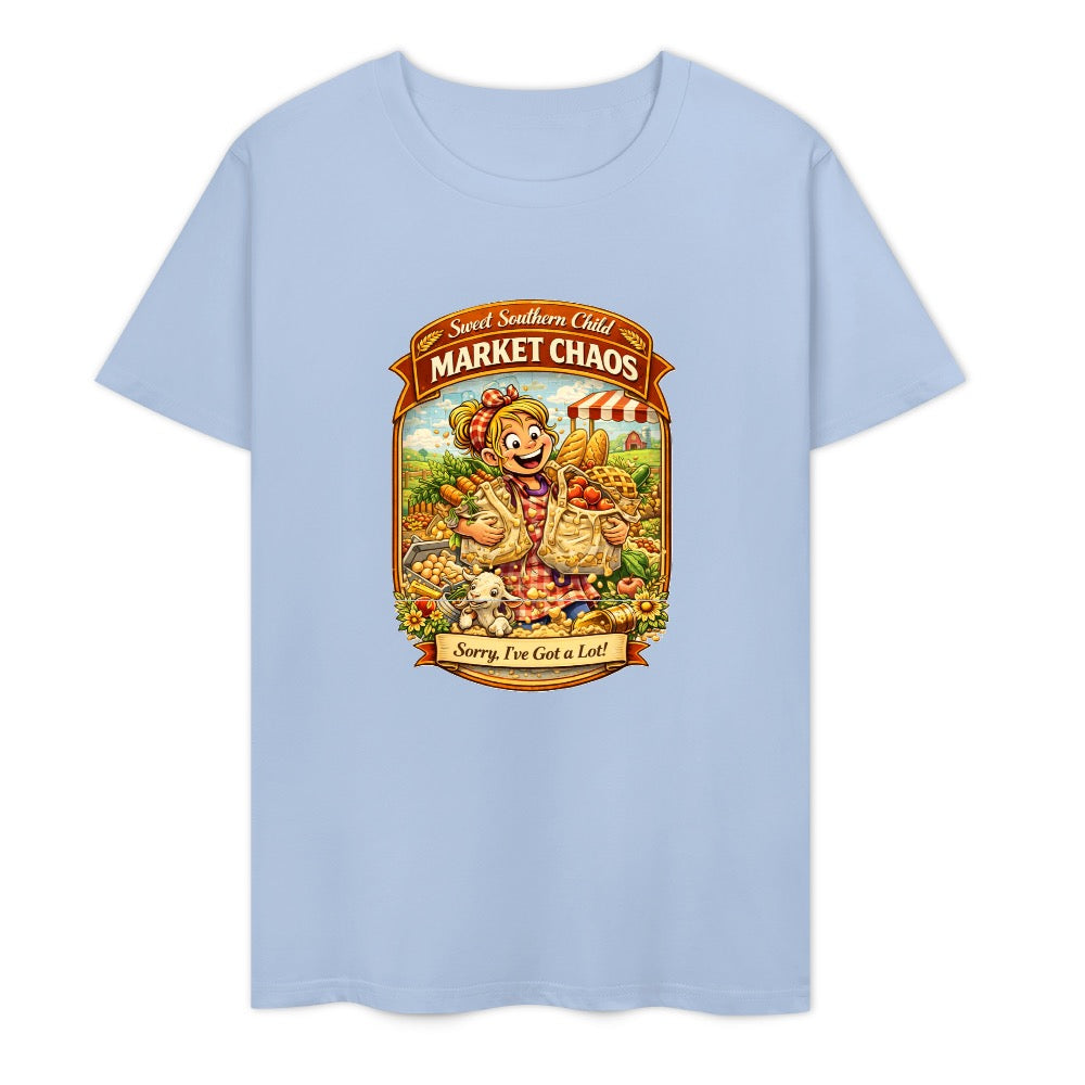 New Pure cotton short sleeved T-shirt market chaos