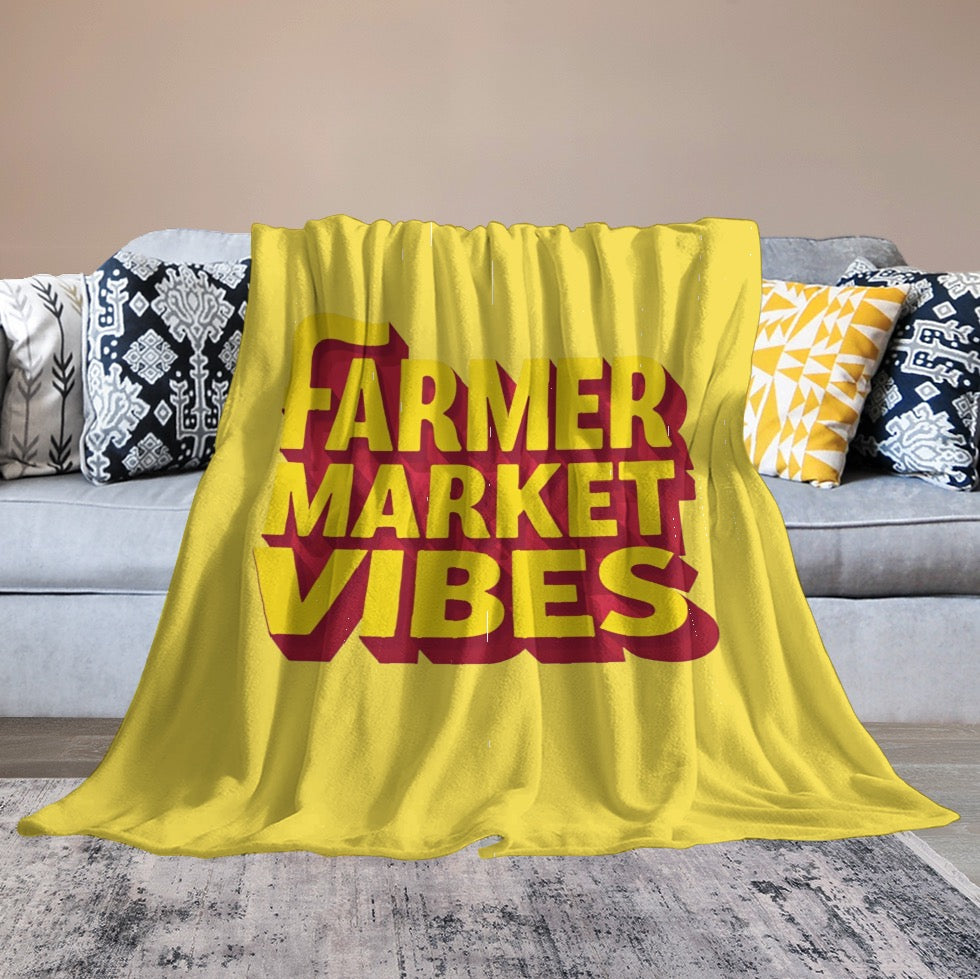 Ultra-Soft Flannel Blanket Farmer market vibes