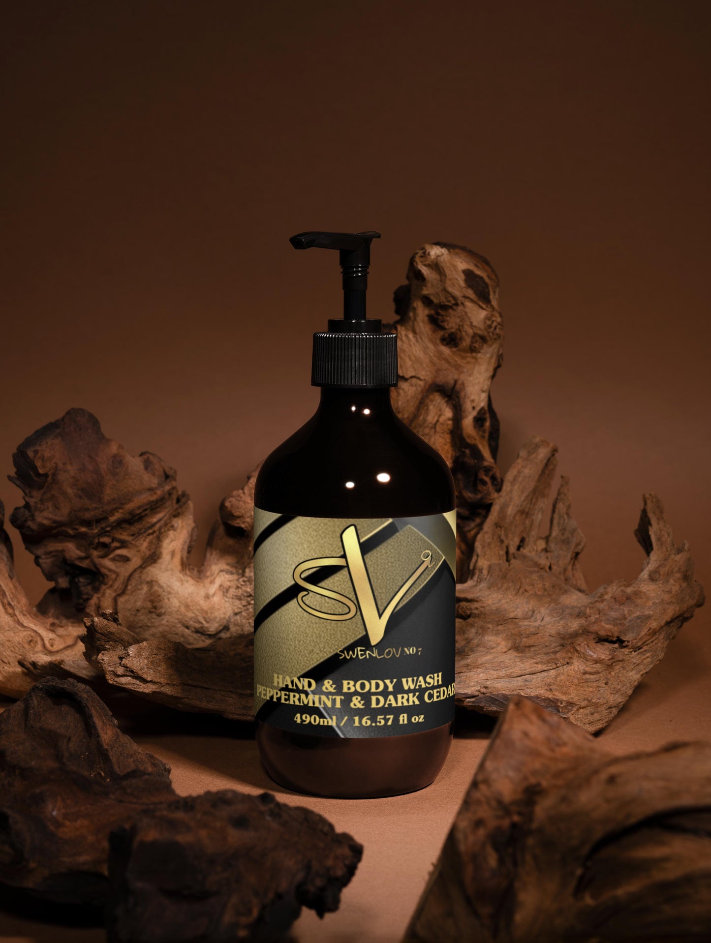 Hand & Body Wash, Peppermint & Dark Cedar