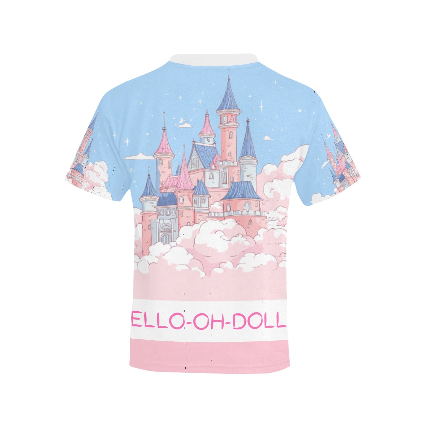 HELLO-OH-DOLLIE castle print Kids' All Over Print T-shirt(ModelT65)