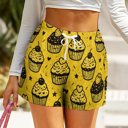 HP High Waist Loose Elastic Waist Shorts