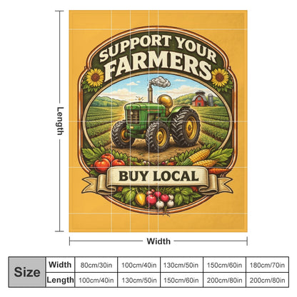 Ultra-Soft Flannel Blanket support your farmers
