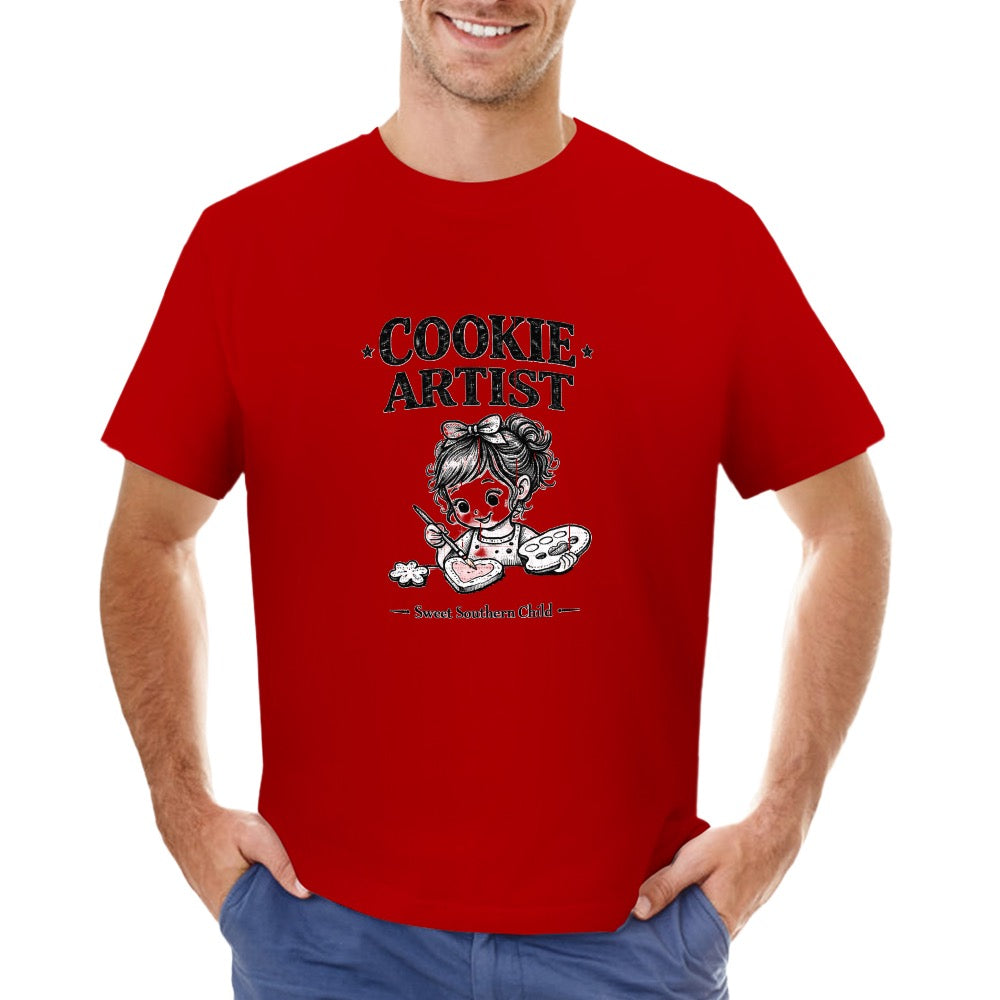 New High quality Men's T-shirt 100% Cotton Cookie artist