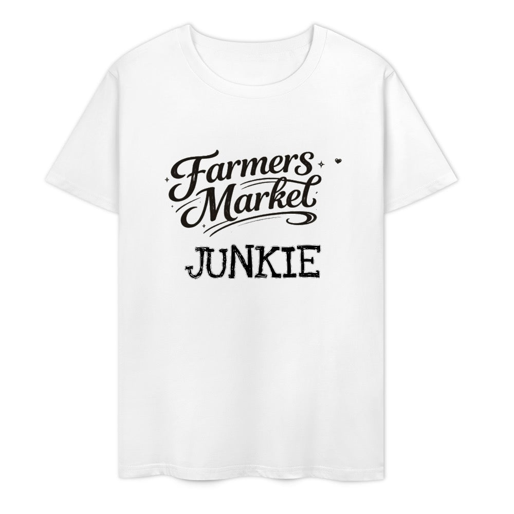 New Pure cotton short sleeved T-shirt Farmers Market junkie