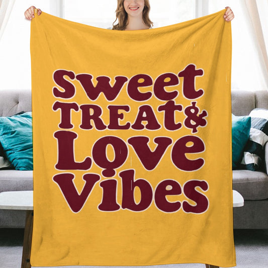 Ultra-Soft Flannel Blanket Sweet treat and love vibes