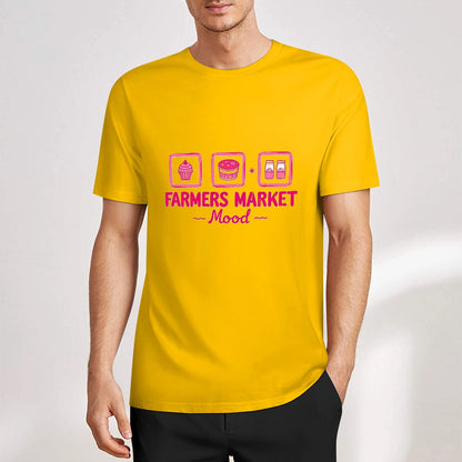 New Pure cotton short sleeved T-shirt Farmers Market mood