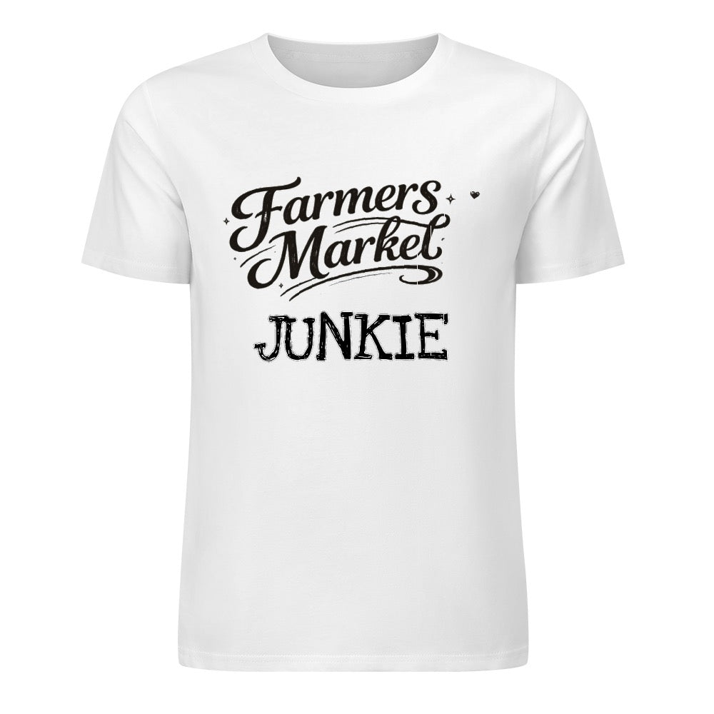 New Pure cotton short sleeved T-shirt Farmers Market junkie