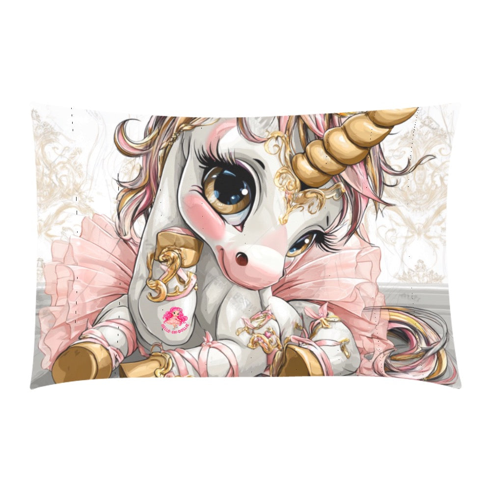 HELLO-OH-DOLLIE Unicorn ballerina 3-Piece Bedding Set