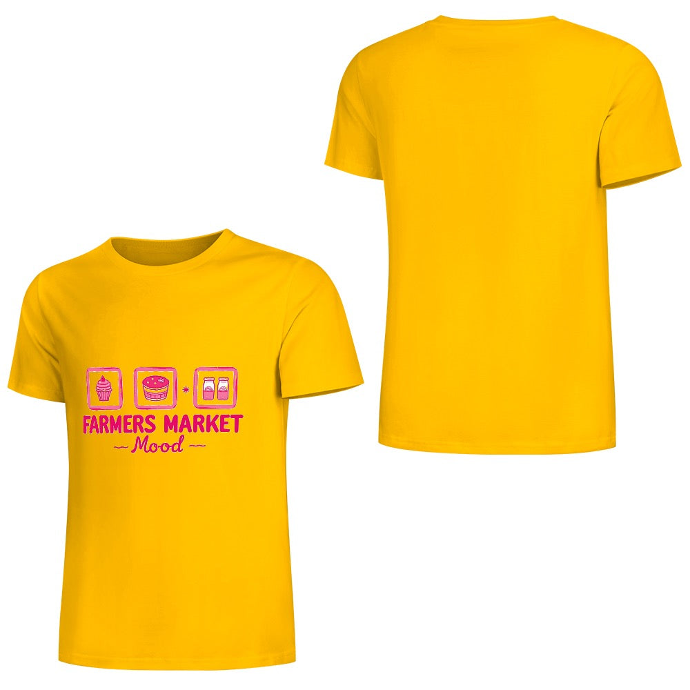 New Pure cotton short sleeved T-shirt Farmers Market mood