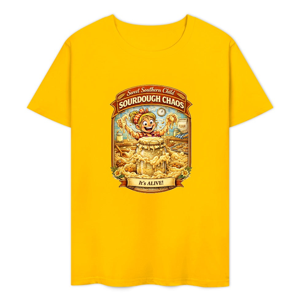 New Pure cotton short sleeved T-shirt Sourdough chaos