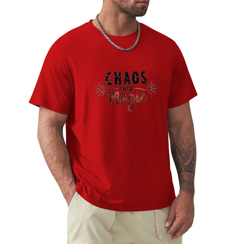 New High quality Men's T-shirt 100% Cotton Plan  party repeat
