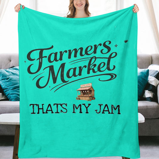 Ultra-Soft Flannel Blanket Farmers Market, that’s my jam