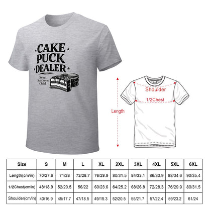 New High quality Men's T-shirt 100% Cotton cake puck dealer