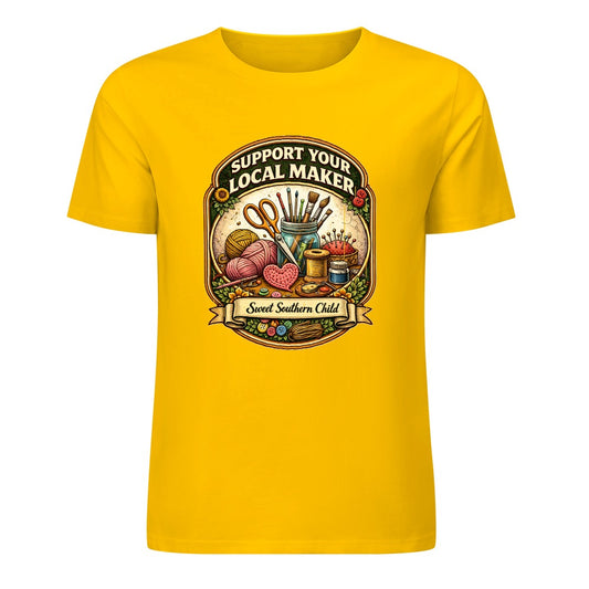 New Pure cotton short sleeved T-shirt Support your local maker