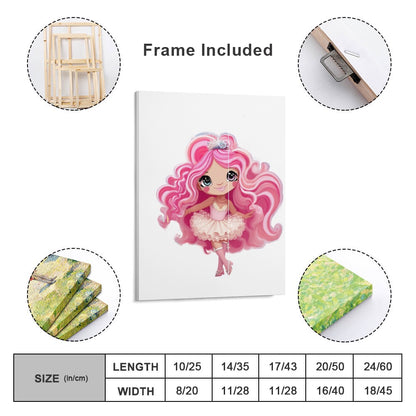 HELLO-OH-Dollie artwork Canvas Print Multiple sizes Unframed & Framed (Vertical)