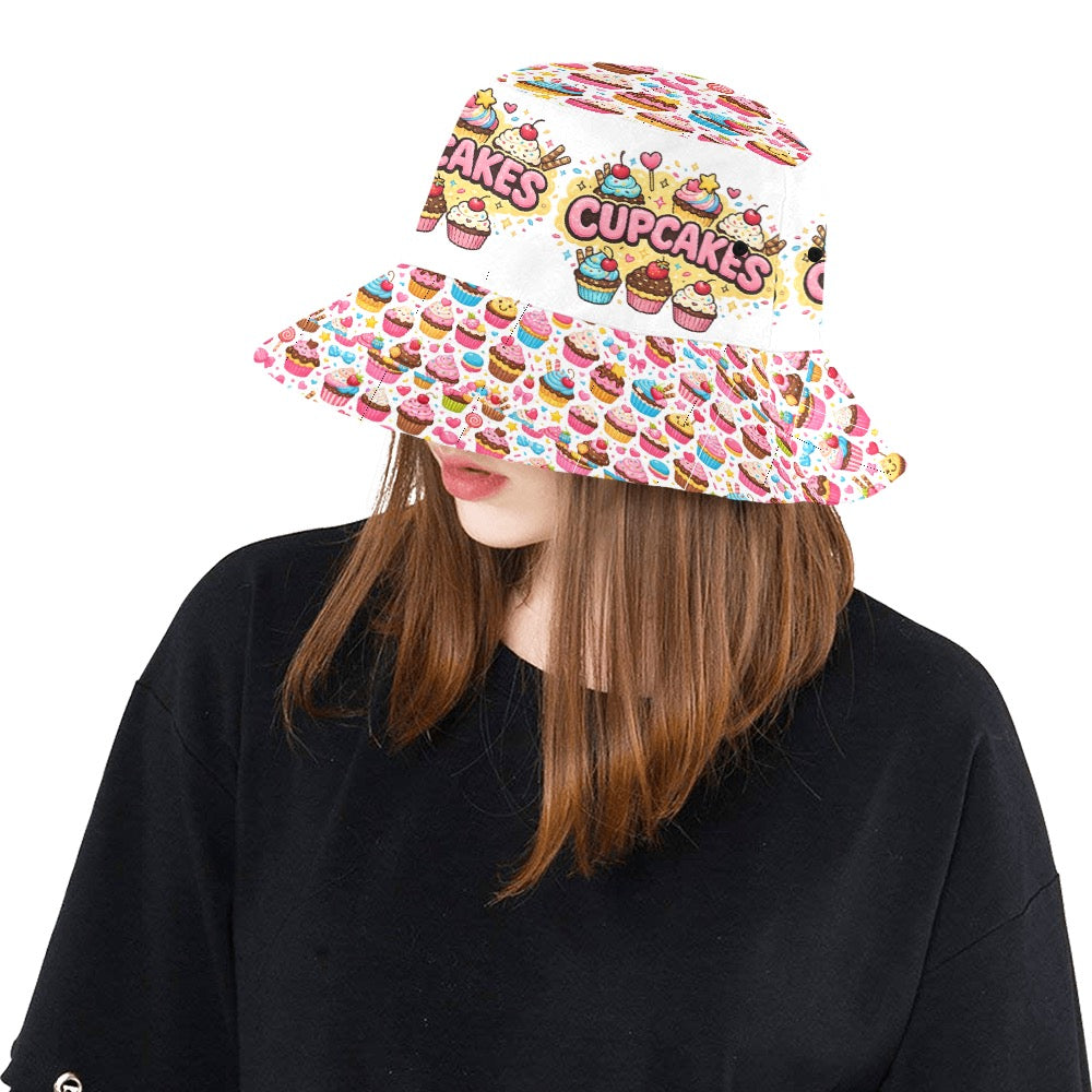 Cupcakes Women's All Over Print Bucket Hat