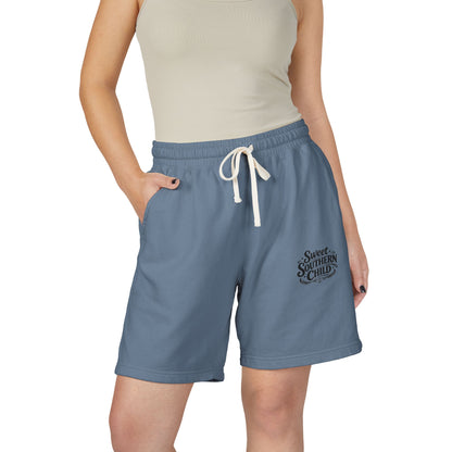 Sweat Shorts — "Sweet Southern Child" Vintage Script Lightweight Fleece