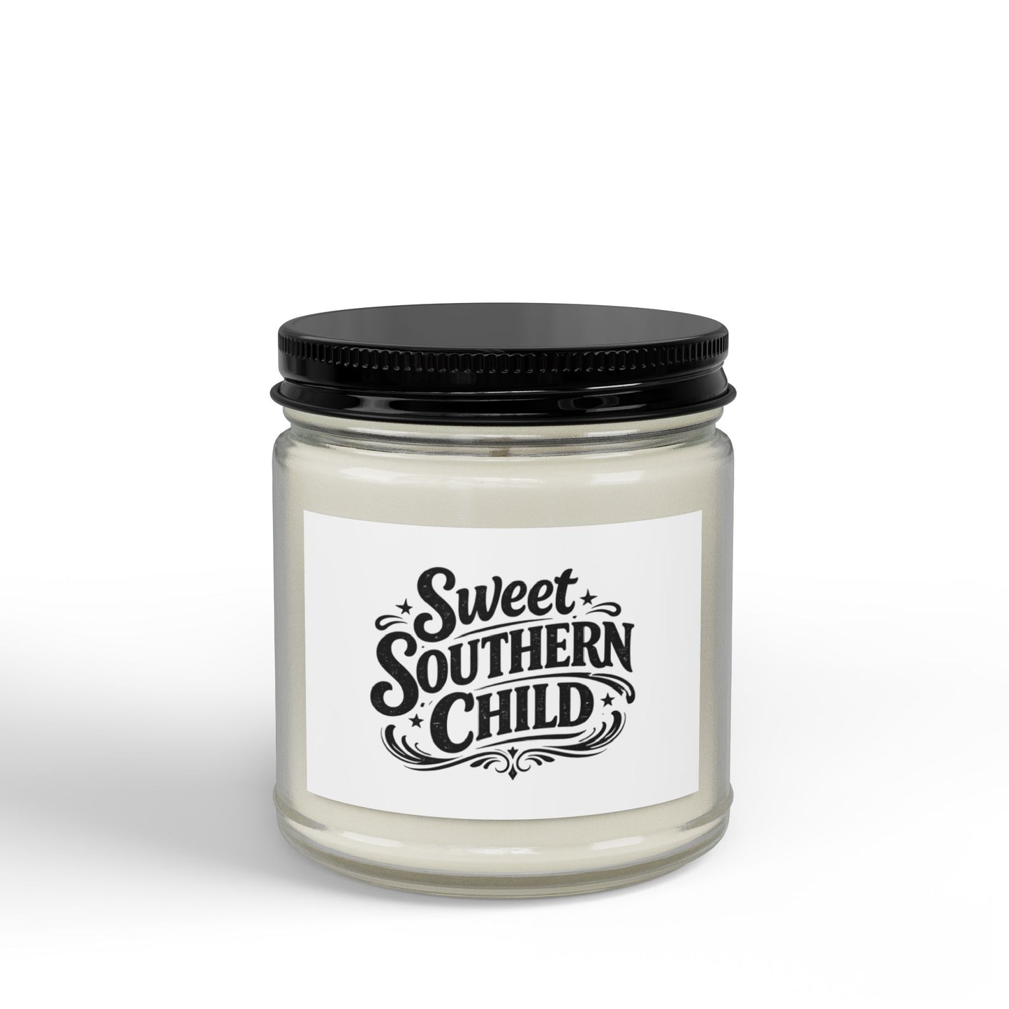 Scented Soy Candles with Black Lid, (4 and 9oz)
