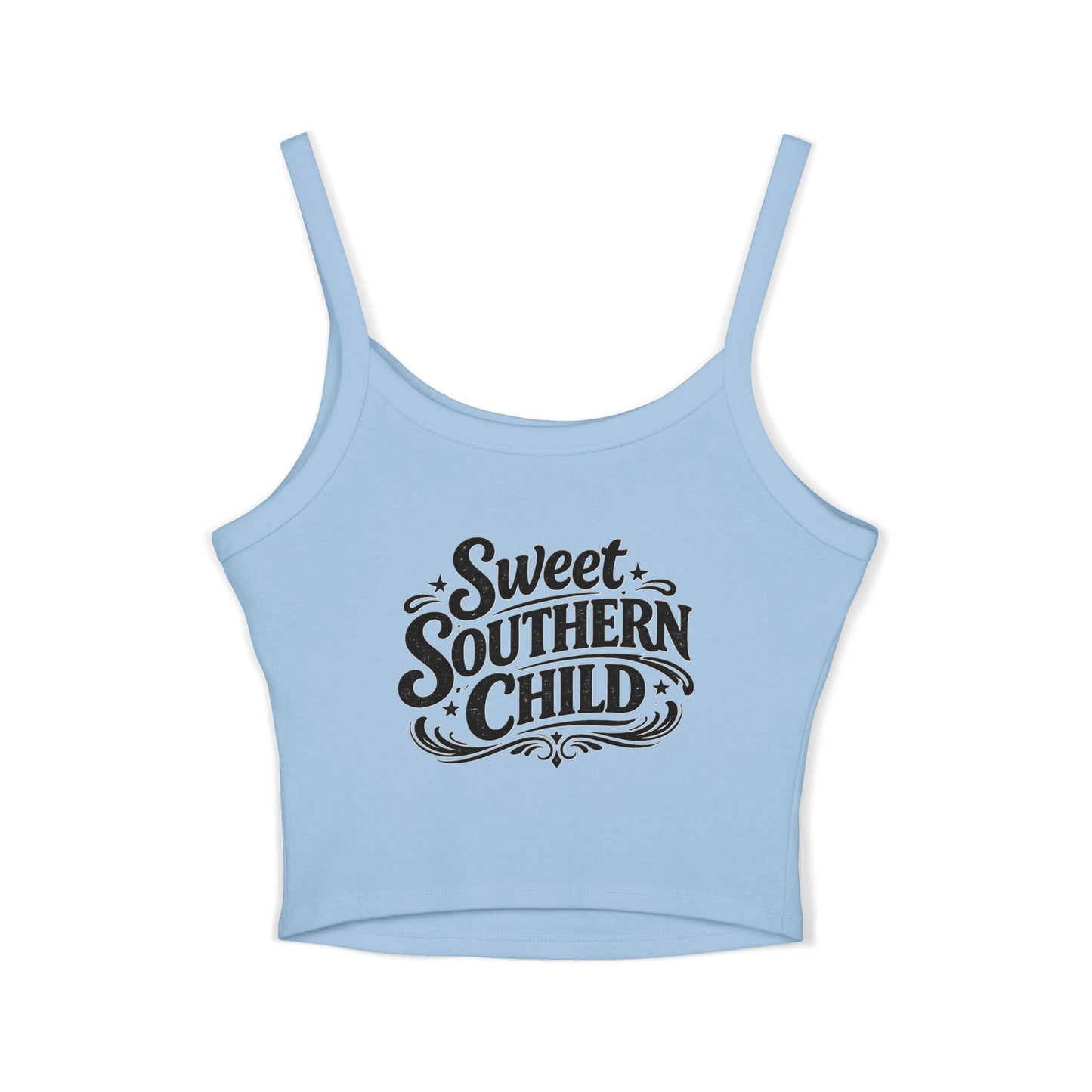 Cookie Queen Crop Tank — Sweet Southern Child Graphic Spaghetti Strap Top