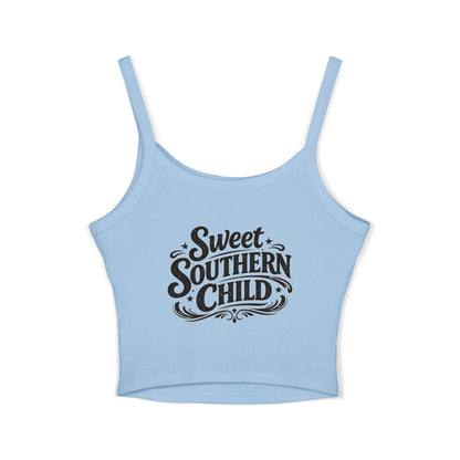 Cookie Queen Crop Tank — Sweet Southern Child Graphic Spaghetti Strap Top